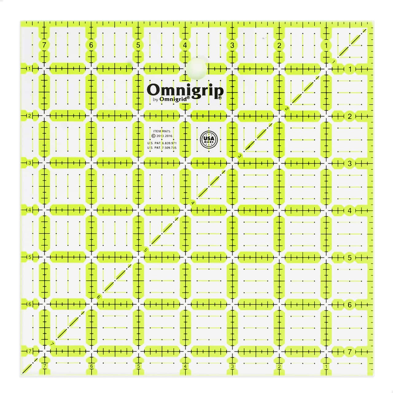 Omnigrip® by Omnigrid® 7.5" x 7.5" Non-Slip Square Quilting Ruler